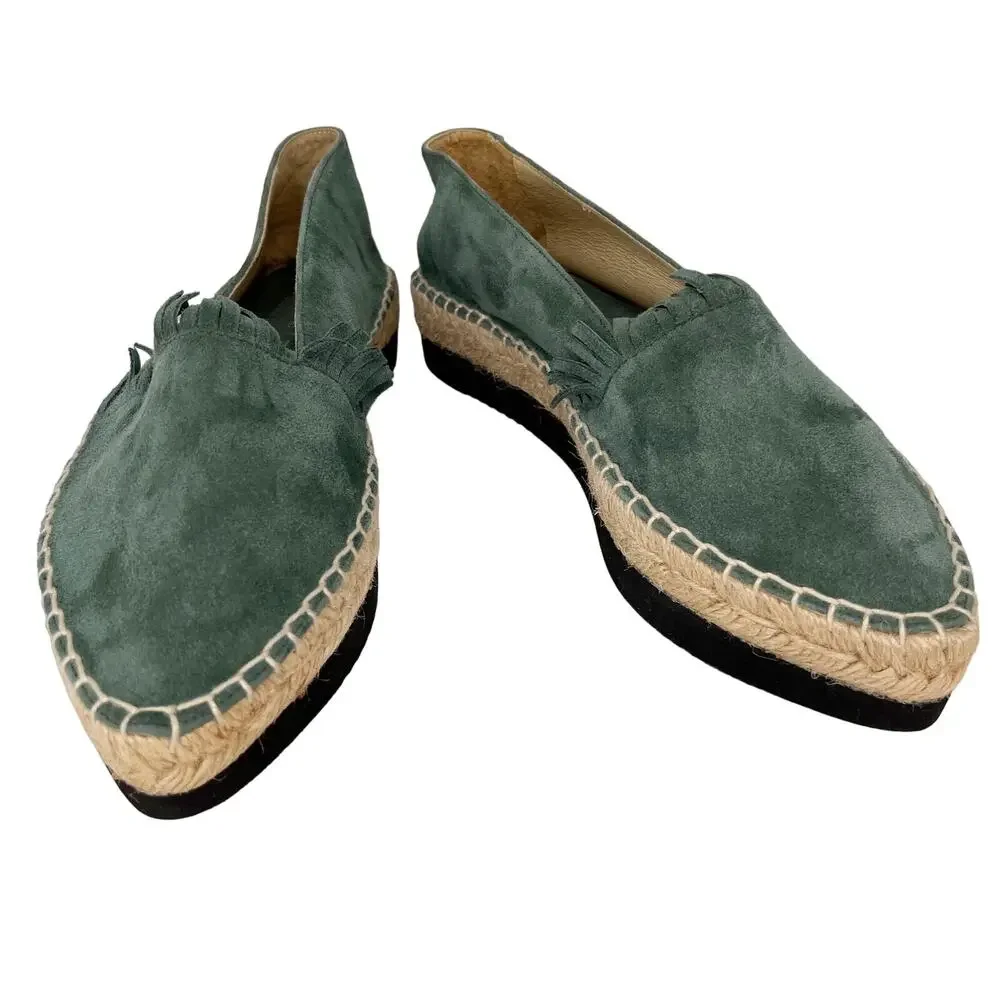 Palomitas by Paloma Barcelo Daniela Espadrilles Green Suede 36 6 Spain